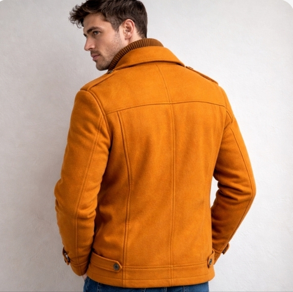 Lars Amadeus | Wool Mid Length Overcoat - Picture 2 of 7